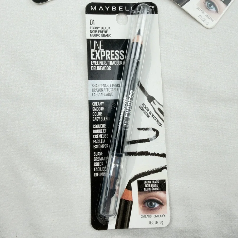 Maybelline Line Express Eyeliner Pencil 01 Ebony Black 6 Pack New Smudger HRT41W